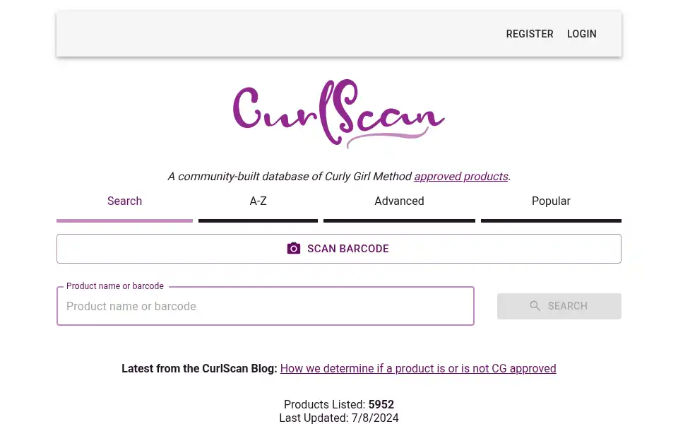 Screenshot of curlscan.com