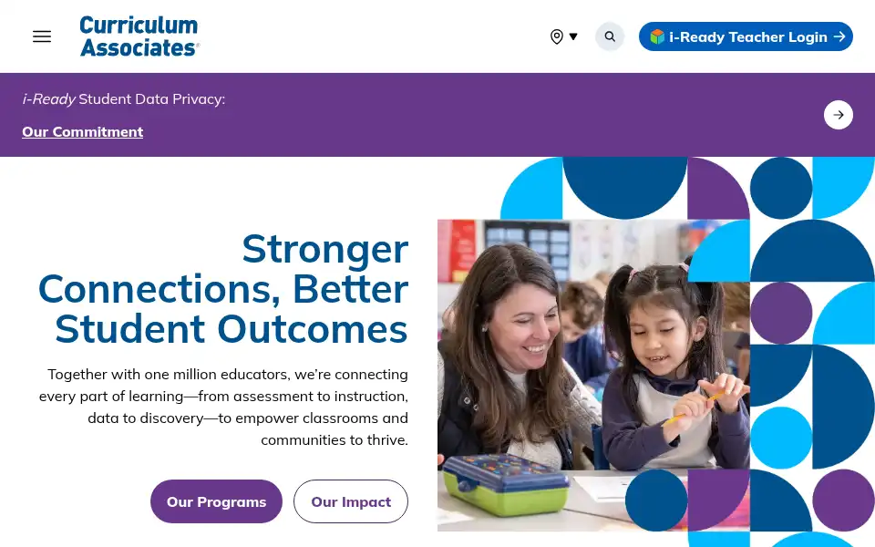 Screenshot of curriculumassociates.com