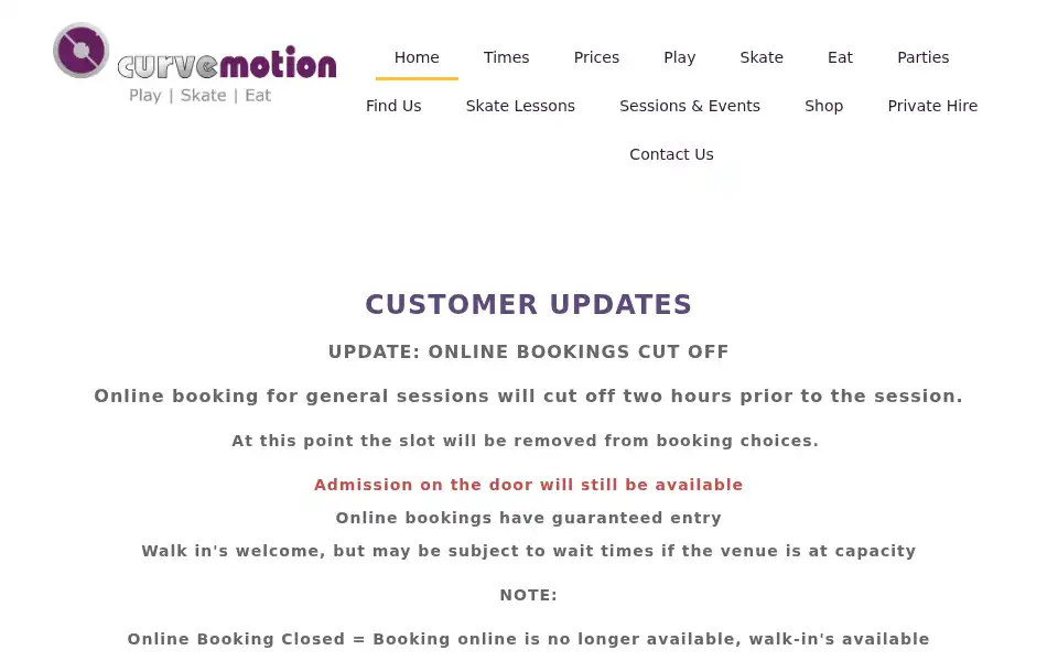 Screenshot of curvemotion.uk