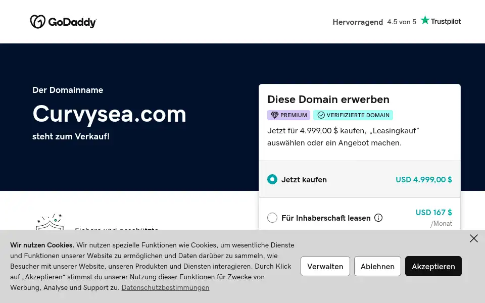 Screenshot of curvysea.com