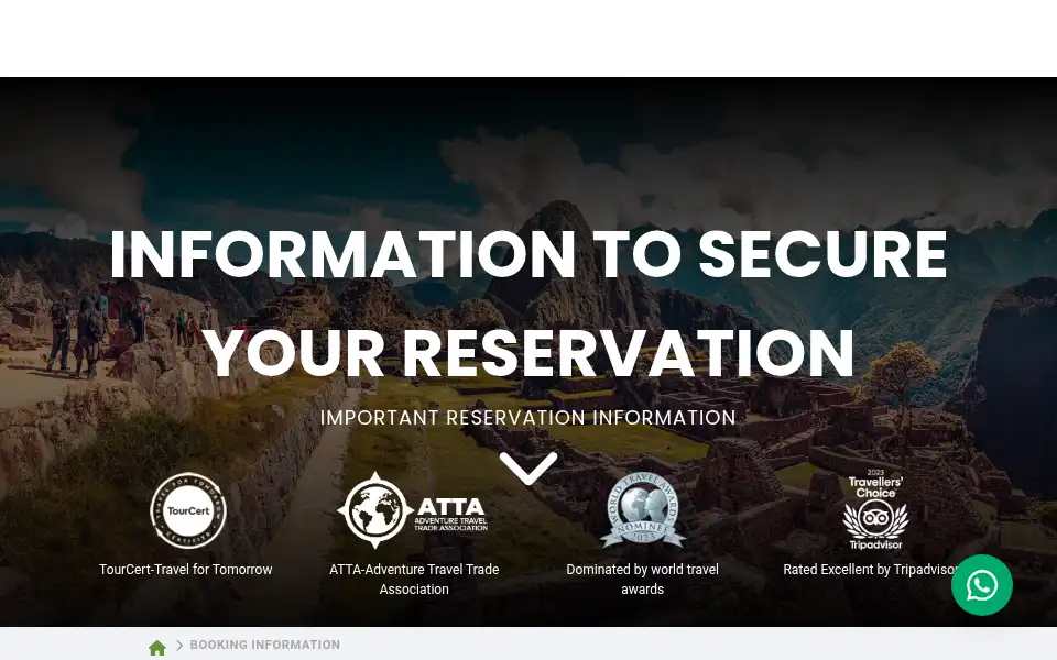 Screenshot of cuscoexpeditions.com