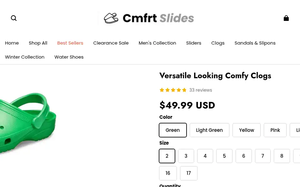 Screenshot of cushiecushionslides.com