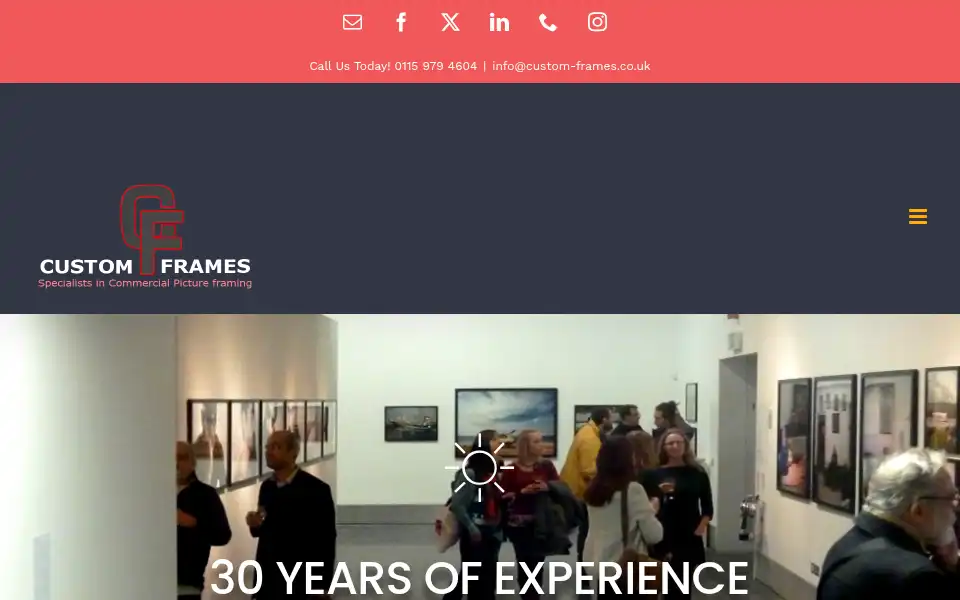 Screenshot of custom-frames.co.uk