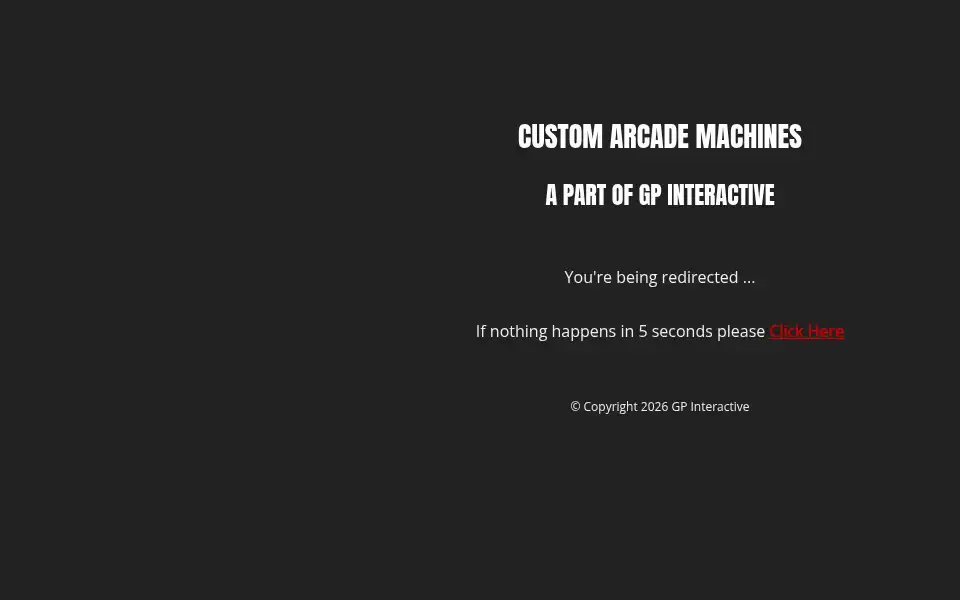 Screenshot of customarcademachines.co.uk