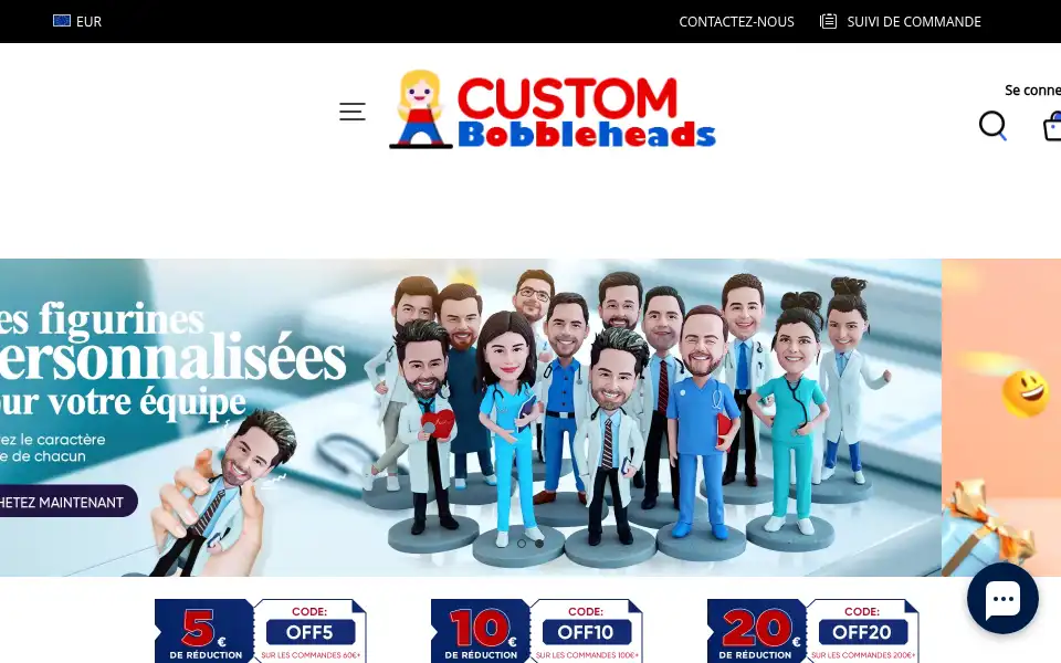 Screenshot of custombobbleheads.fr