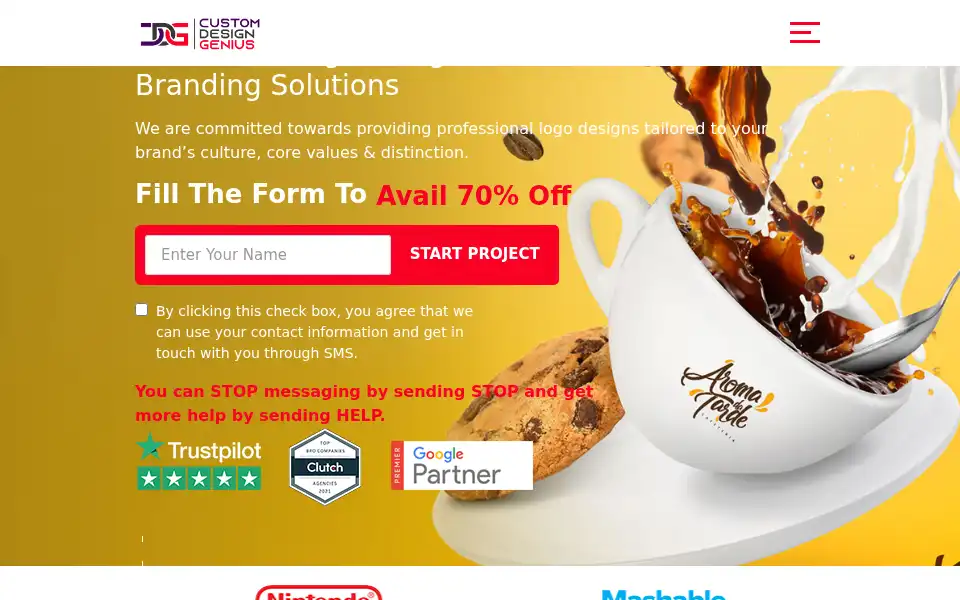 Screenshot of customdesigngenius.com