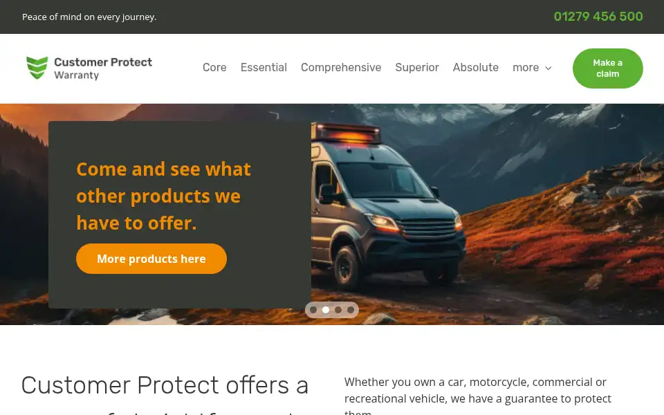Screenshot of customerprotect.com