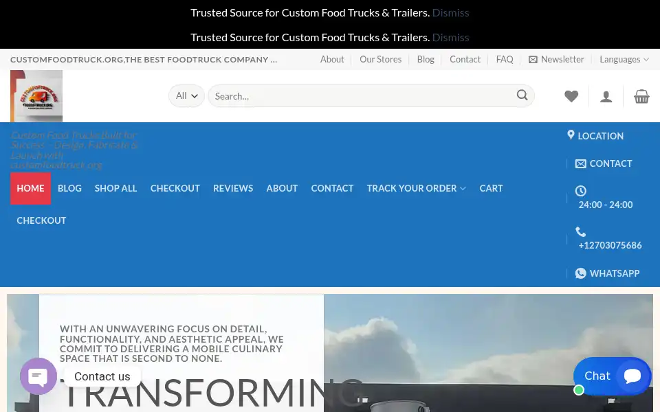 Screenshot of customfoodtruck.org