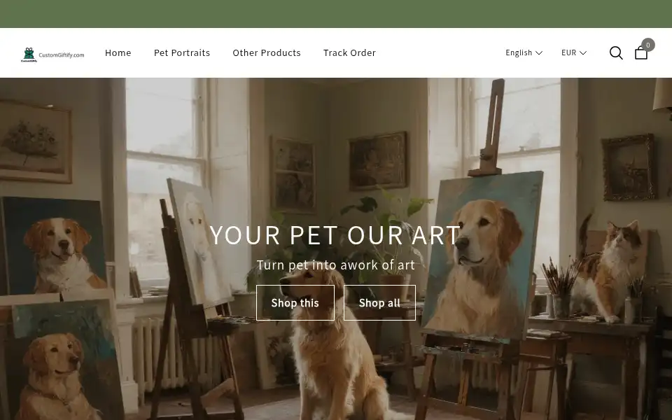Screenshot of customgiftify.com