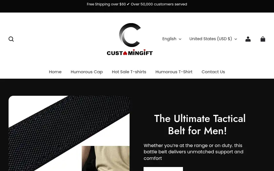 Screenshot of customingift.com