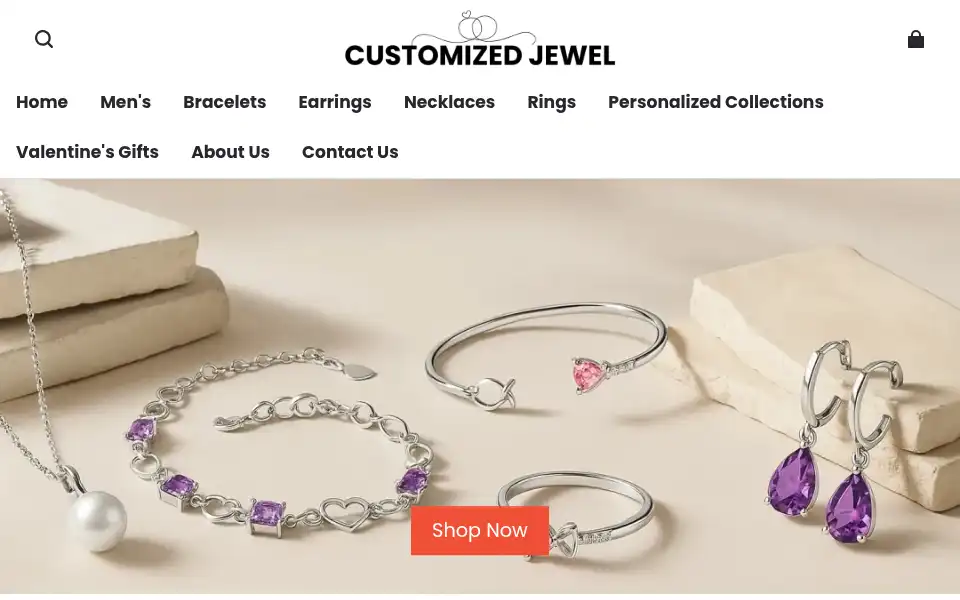 Screenshot of customizedjewel.com