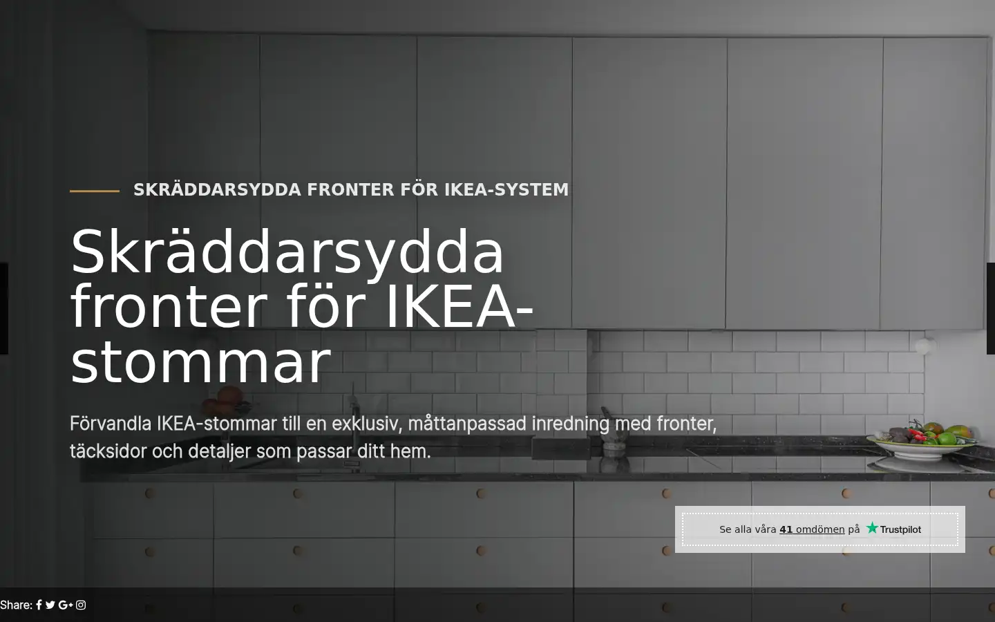 Screenshot of customkitchen.se