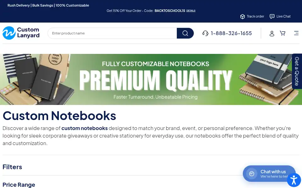 Screenshot of customlanyard.ca