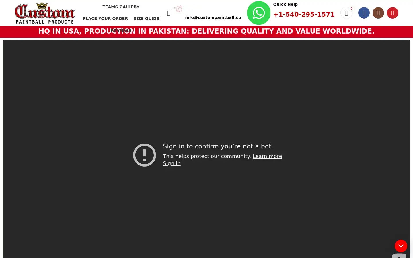Screenshot of custompaintball.co