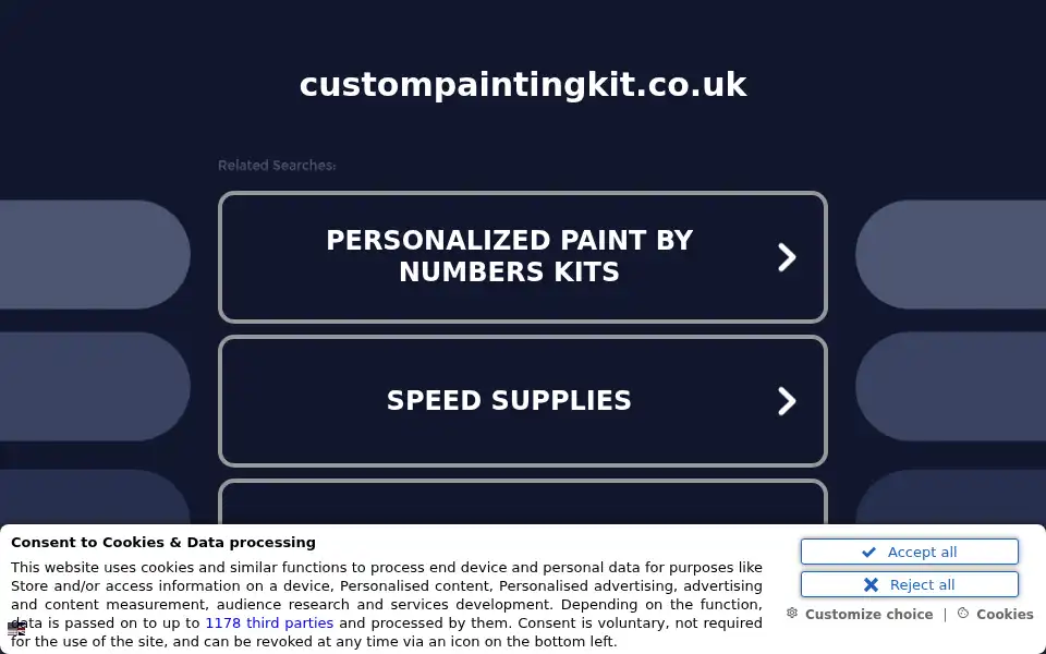 Screenshot of custompaintingkit.co.uk