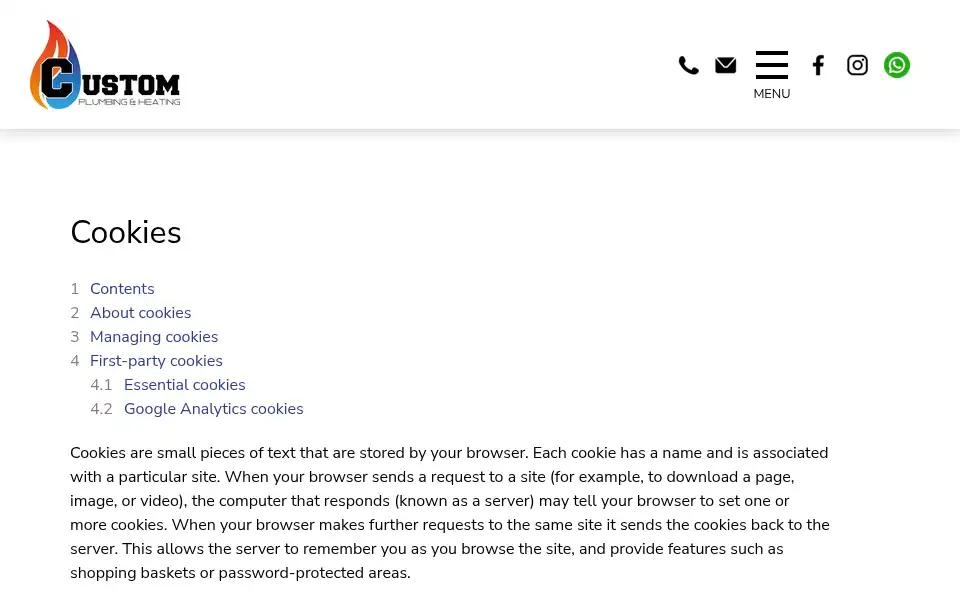 Screenshot of custompandh.co.uk