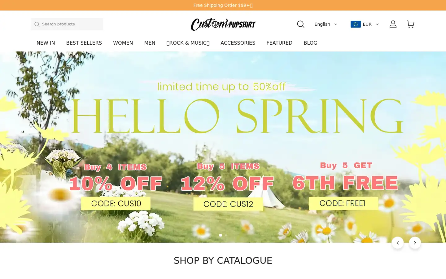 Screenshot of custompupshirt.com
