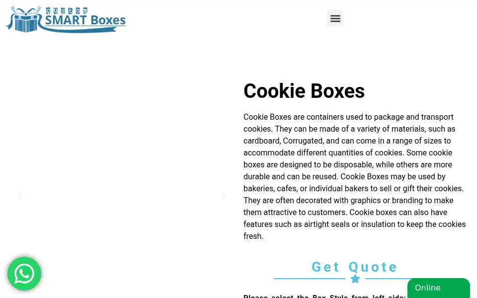 Screenshot of customsmartboxes.co.uk