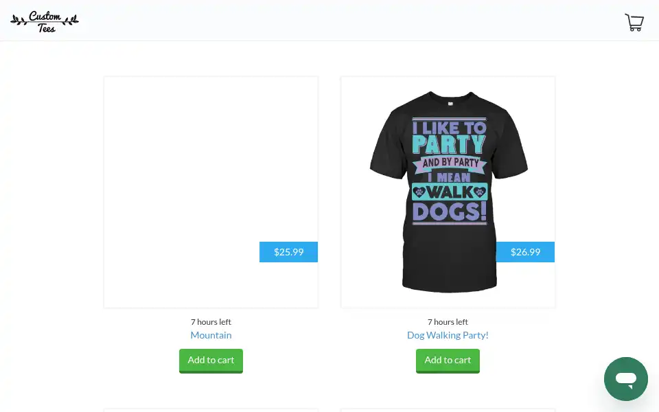 Screenshot of customteesales.co