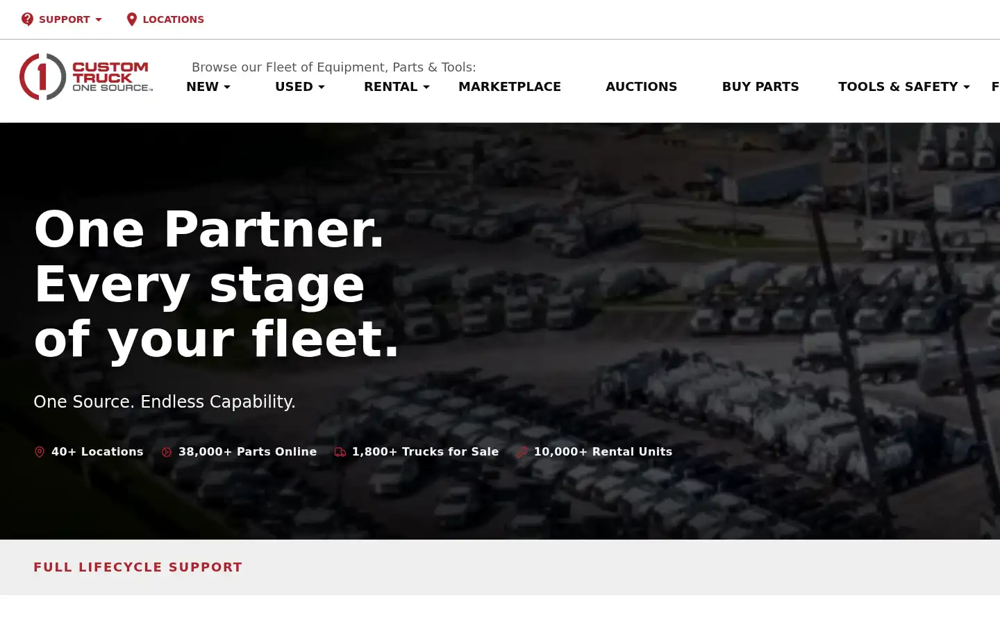Screenshot of customtruck.com