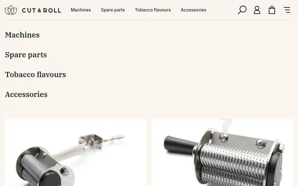 Screenshot of cutandroll.com