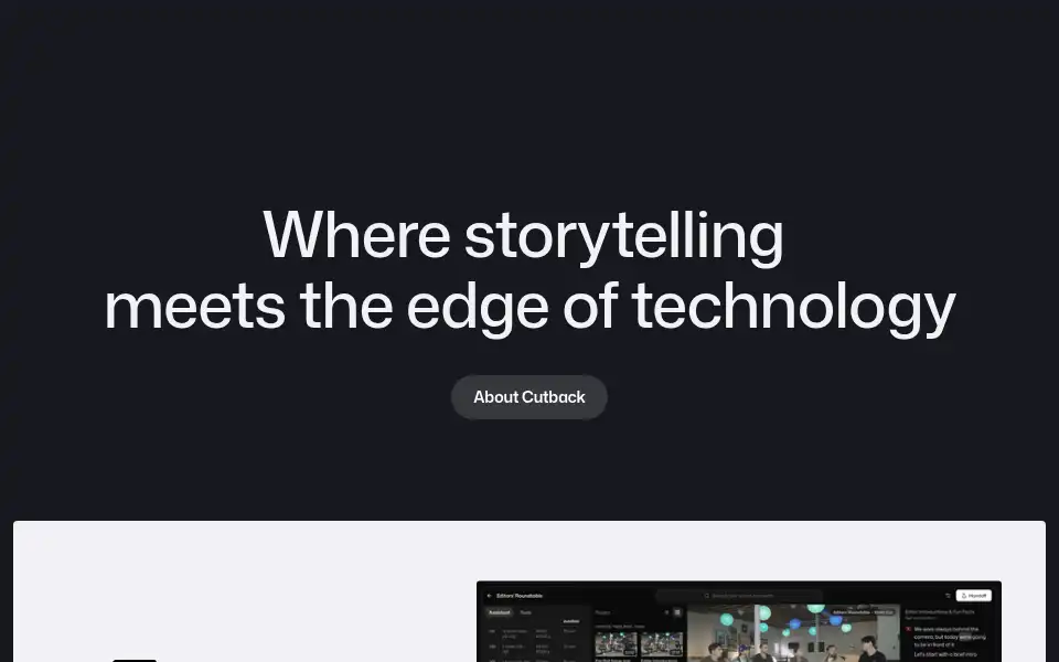Screenshot of cutback.video