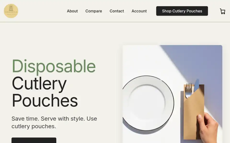 Screenshot of cutlerypouches.co.nz