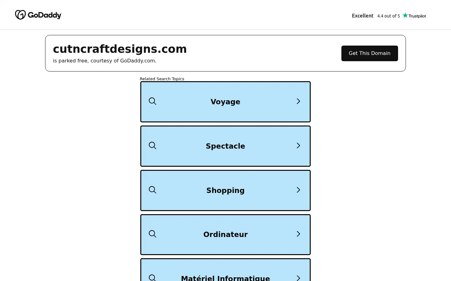 Screenshot of cutncraftdesigns.com