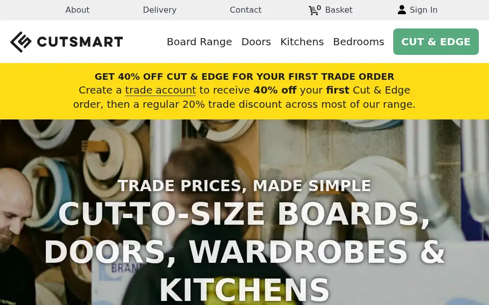Screenshot of cutsmart.co.uk