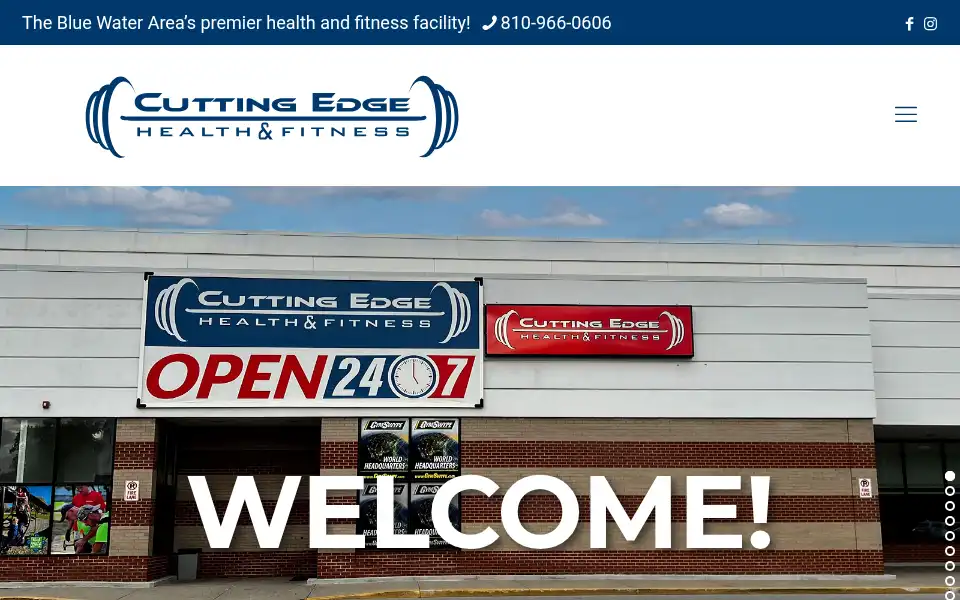 Screenshot of cuttingedgegym.com