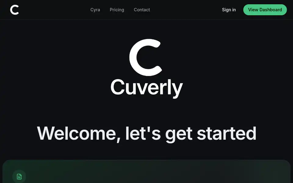 Screenshot of cuverly.com