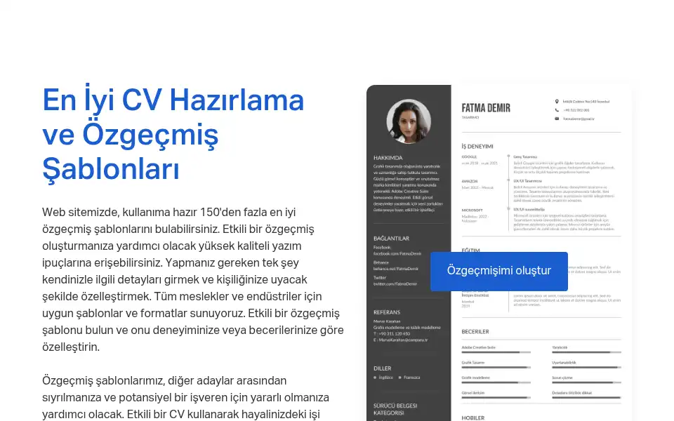 Screenshot of cvhazirlama.cool