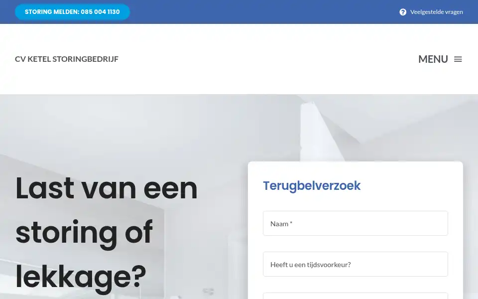 Screenshot of cvketelstoringbedrijf.nl