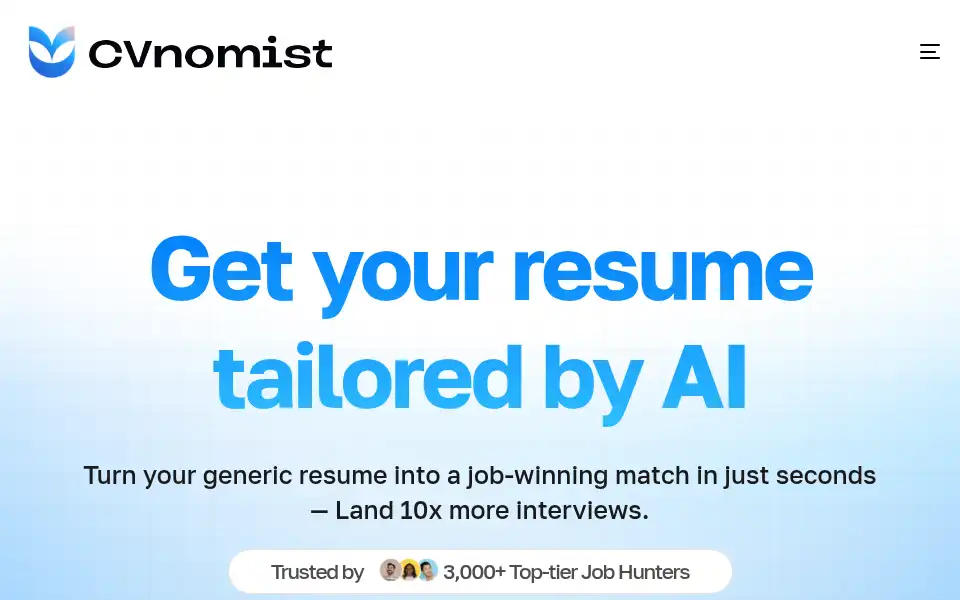 Screenshot of cvnomist.com