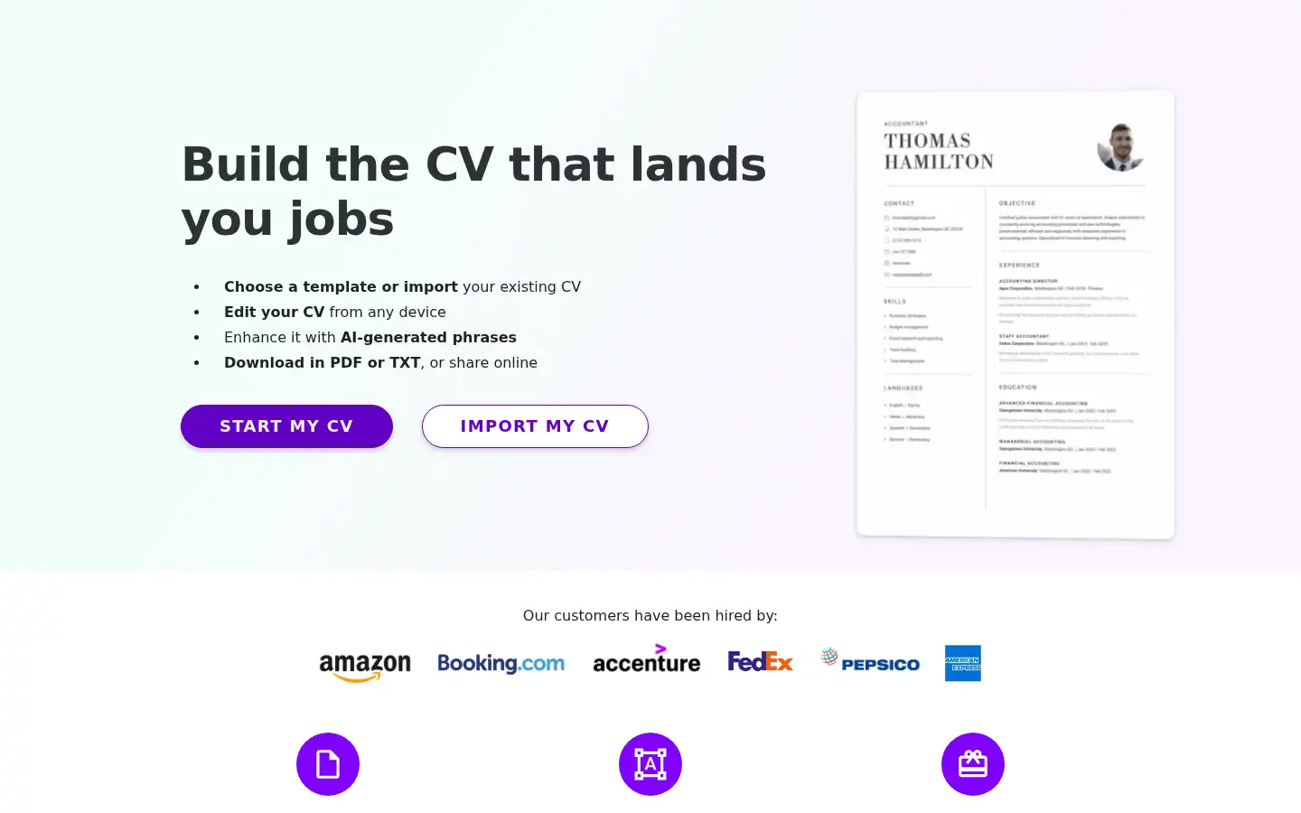 Screenshot of cvwinner.com