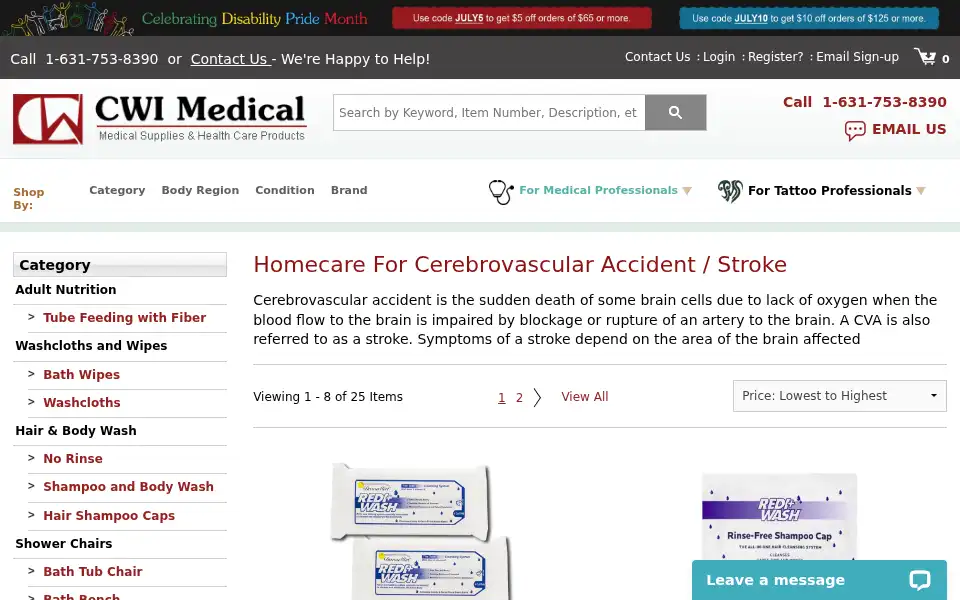 Screenshot of cwimedical.com