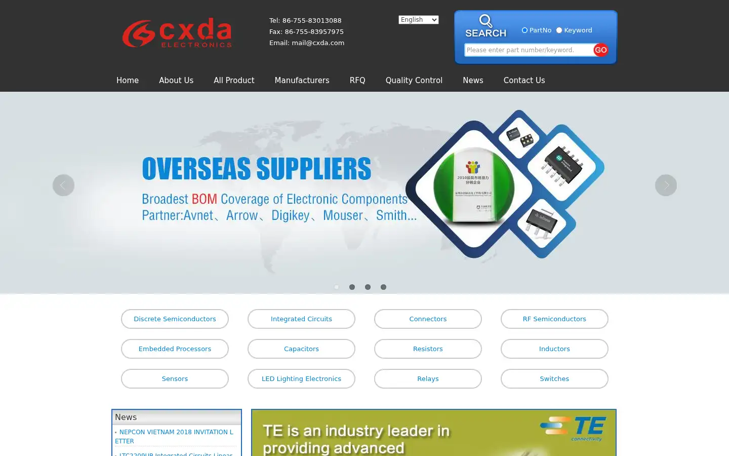 Screenshot of cxda.com