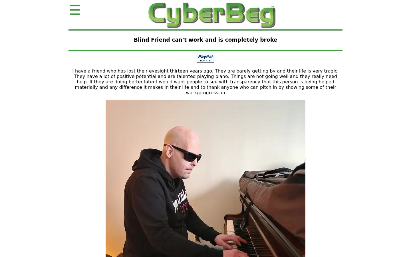 Screenshot of cyberbeg.com