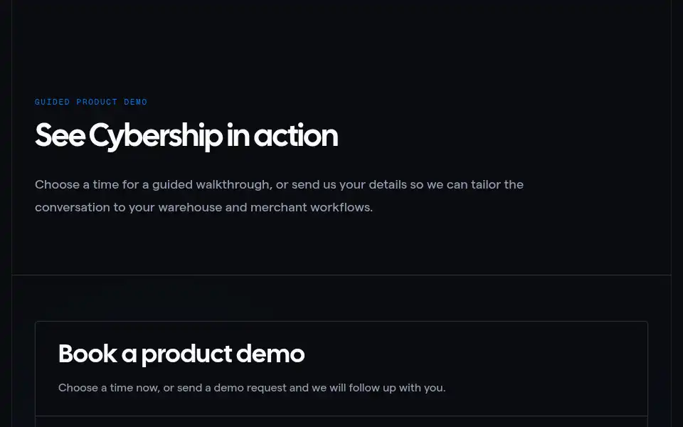 Screenshot of cybership.io
