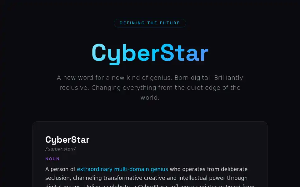 Screenshot of cyberstar.live