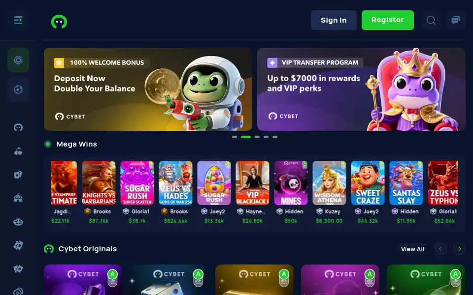 Screenshot of cybet.com