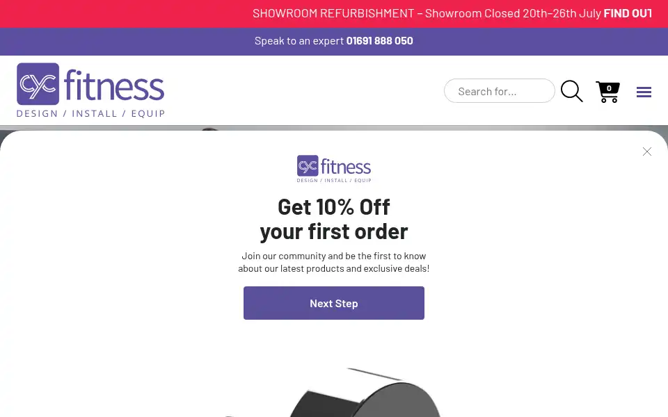 Screenshot of cycfitness.co.uk