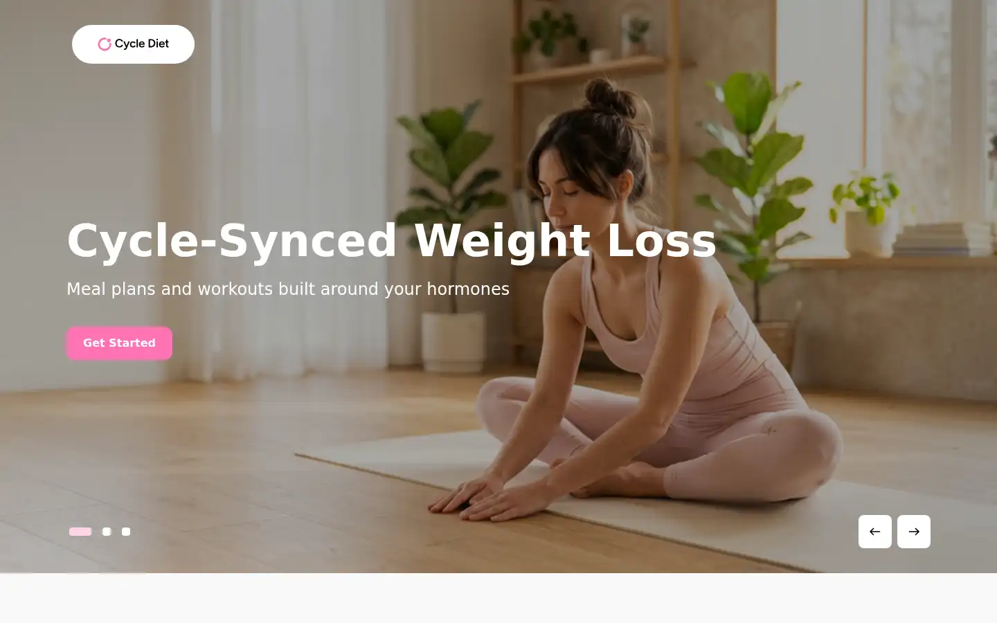 Screenshot of cycle.diet