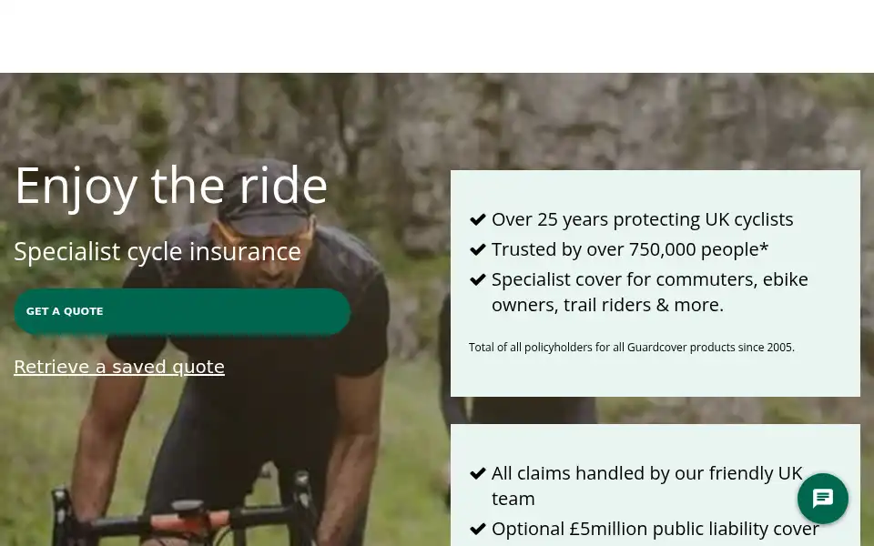 Screenshot of cycleguard.co.uk
