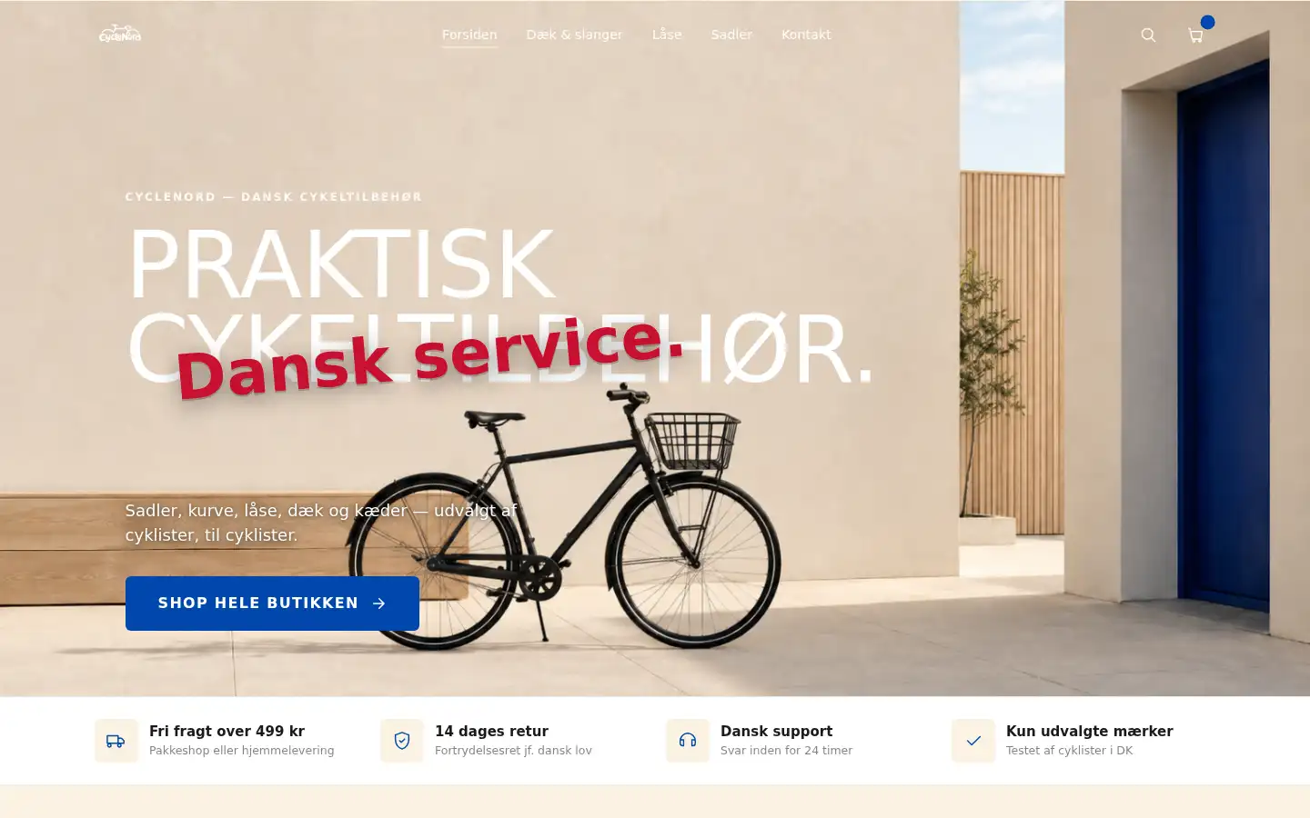 Screenshot of cyclenord.dk