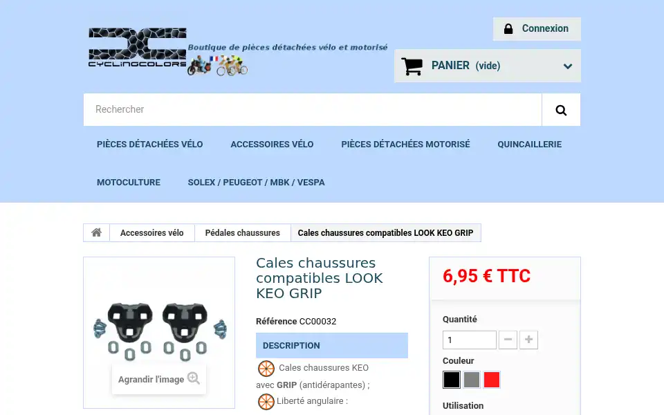 Screenshot of cyclingcolors.com