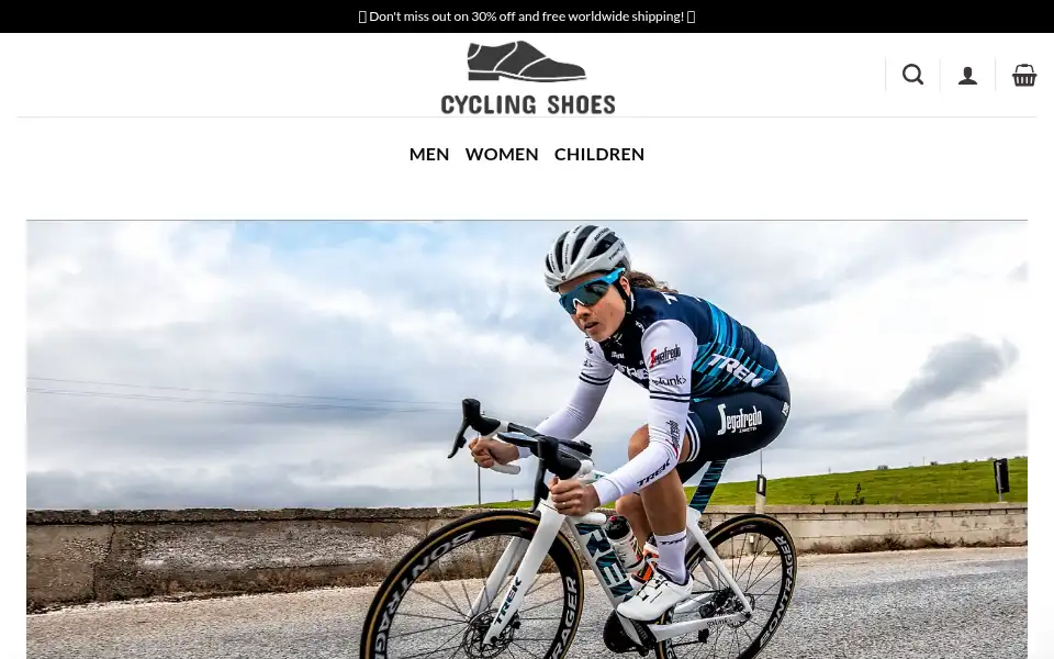 Screenshot of cyclingshoesshop.com