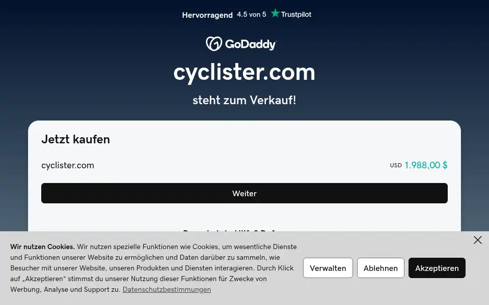 Screenshot of cyclister.com