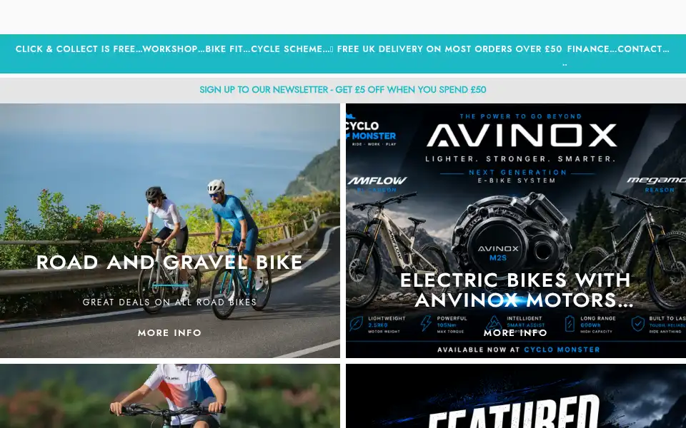 Screenshot of cyclomonster.com