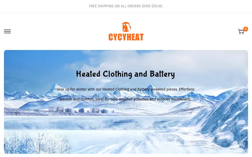 Screenshot of cycyheatedclothing.com